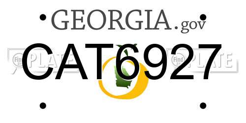 CAT6927 Georgia License Plate