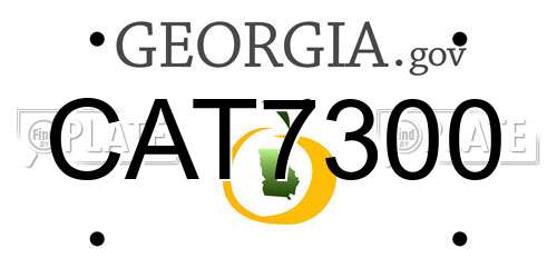 CAT7300 Georgia License Plate
