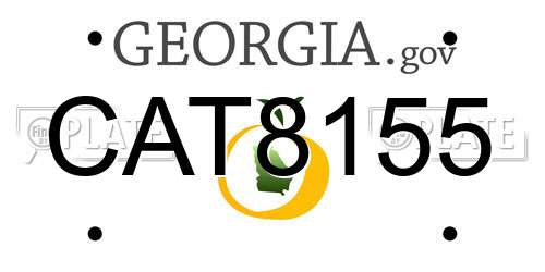 CAT8155 Georgia License Plate