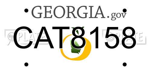 CAT8158 Georgia License Plate