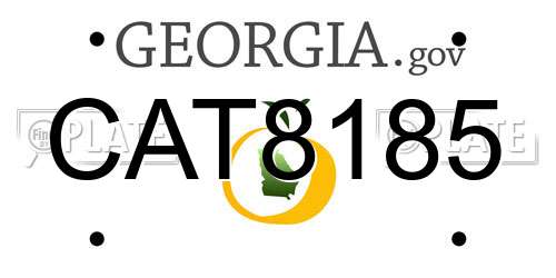 CAT8185 Georgia License Plate