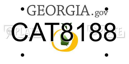 CAT8188 Georgia License Plate
