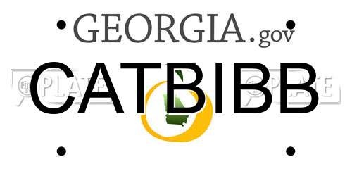 CATBIBB Georgia License Plate