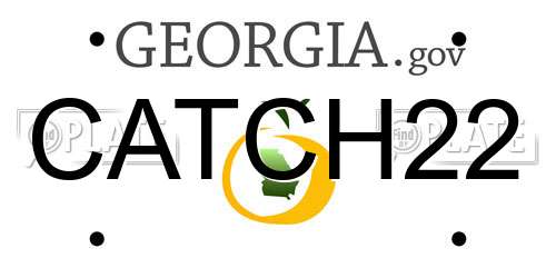 CATCH22 Georgia License Plate