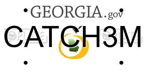 CATCH3M Georgia License Plate