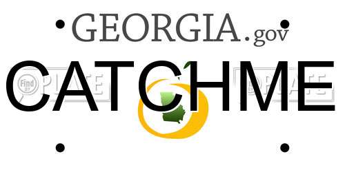 CATCHME Georgia License Plate