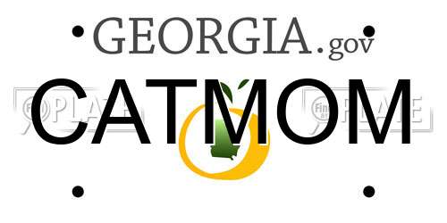 CATMOM Georgia License Plate