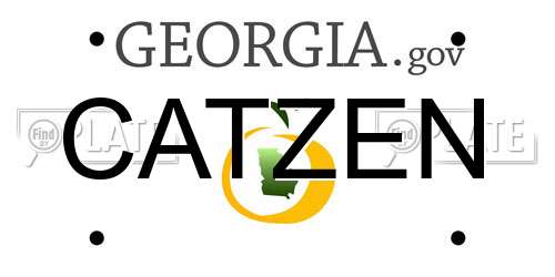 CATZEN Georgia License Plate