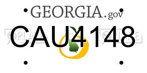 CAU4148 Georgia License Plate