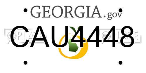 CAU4448 Georgia License Plate