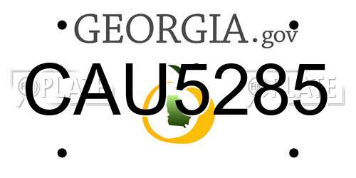 CAU5285 Georgia License Plate