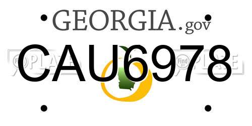 CAU6978 Georgia License Plate