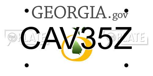 CAV35Z Georgia License Plate
