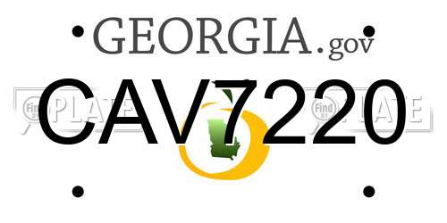 CAV7220 Georgia License Plate