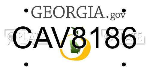 CAV8186 Georgia License Plate