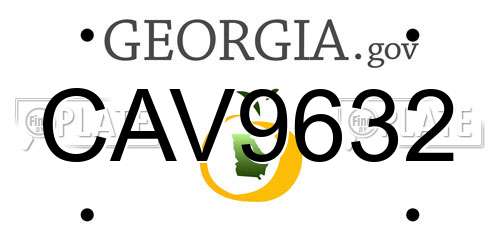 CAV9632 Georgia License Plate