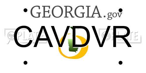CAVDVR Georgia License Plate