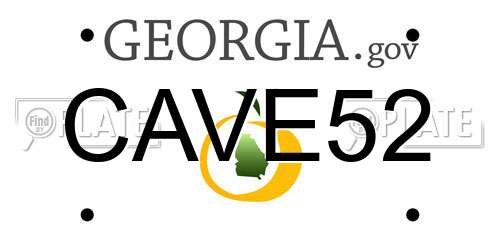 CAVE52 Georgia License Plate