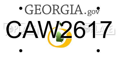 CAW2617 Georgia License Plate