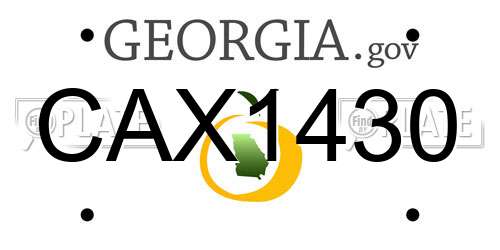CAX1430 Georgia License Plate