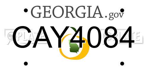 CAY4084 Georgia License Plate