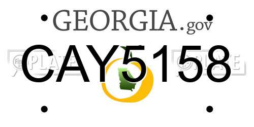 CAY5158 Georgia License Plate