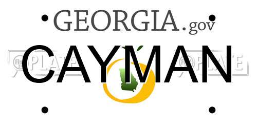 CAYMAN Georgia License Plate