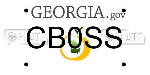 CB0SS Georgia License Plate