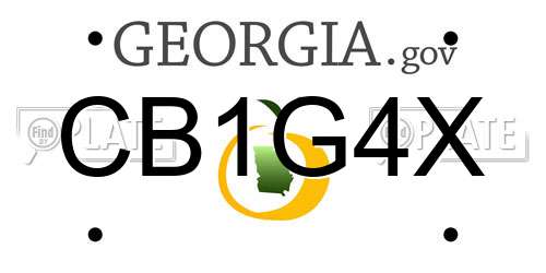 CB1G4X Georgia License Plate