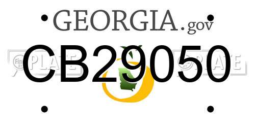 CB29050 Georgia License Plate
