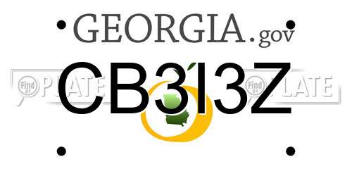 CB3I3Z Georgia License Plate