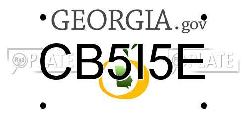 CB5I5E Georgia License Plate