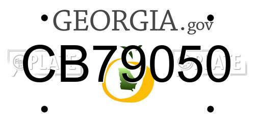 CB79050 Georgia License Plate