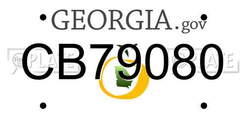 CB79080 Georgia License Plate
