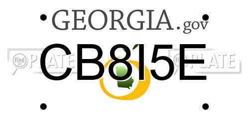 CB8I5E Georgia License Plate