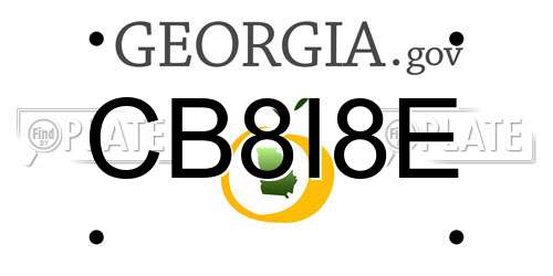 CB8I8E Georgia License Plate