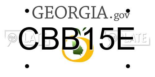 CBB15E Georgia License Plate