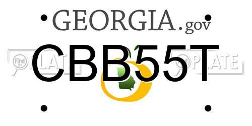 CBB55T Georgia License Plate