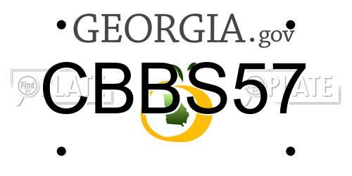 CBBS57 Georgia License Plate