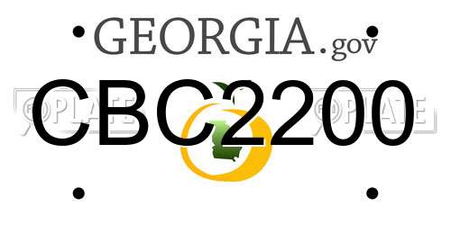 CBC2200 Georgia License Plate