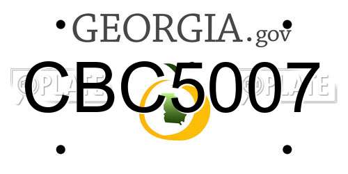 CBC5007 Georgia License Plate