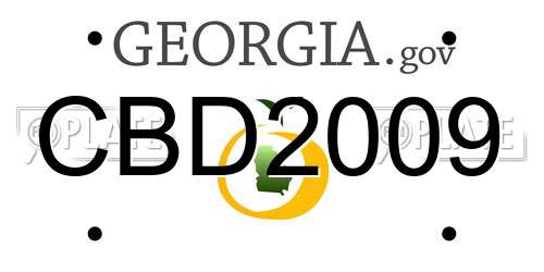 CBD2009 Georgia License Plate