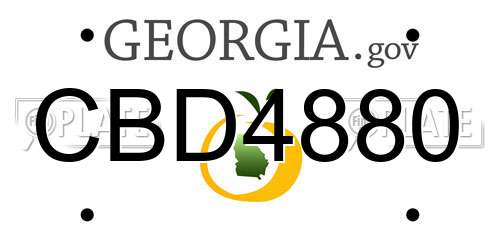 CBD4880 Georgia License Plate