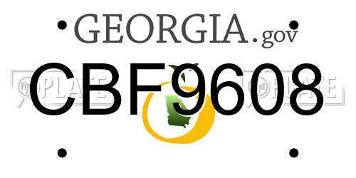 CBF9608 Georgia License Plate