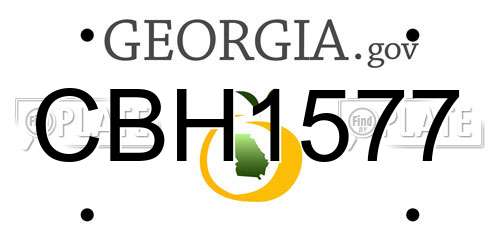 CBH1577 Georgia License Plate