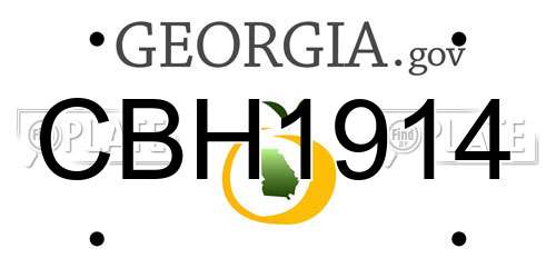 CBH1914 Georgia License Plate