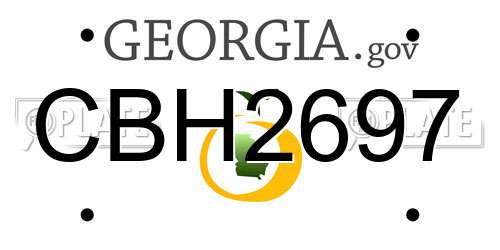CBH2697 Georgia License Plate