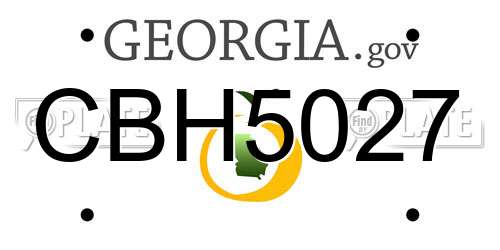 CBH5027 Georgia License Plate