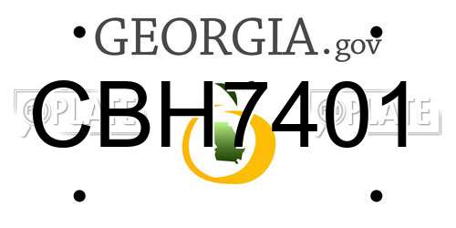 CBH7401 Georgia License Plate