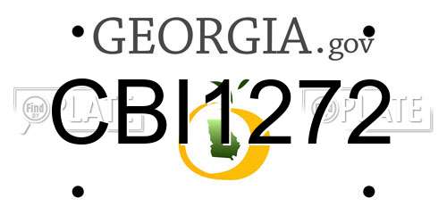 CBI1272 Georgia License Plate